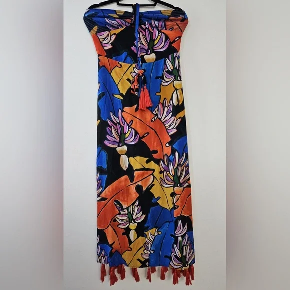 Farm Rio Halter Cover-Up Maxi Dress NWOT - Picture 5 of 7